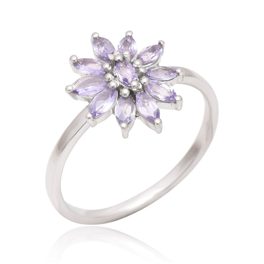 Anel de Prata com Tanzanite AAA
