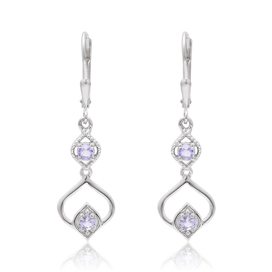 Brincos de Prata com Tanzanite AAA