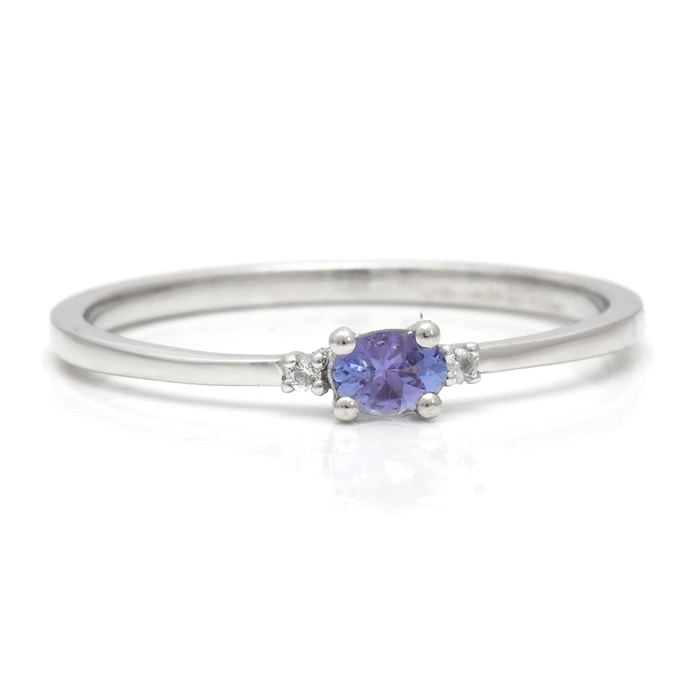Anel de Prata com Tanzanite AAA 2 