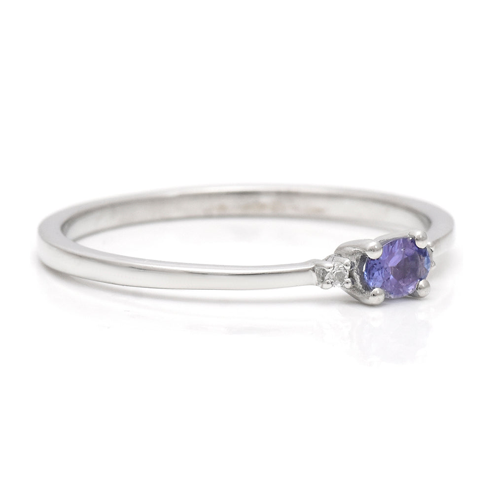 Anel de Prata com Tanzanite AAA 3 