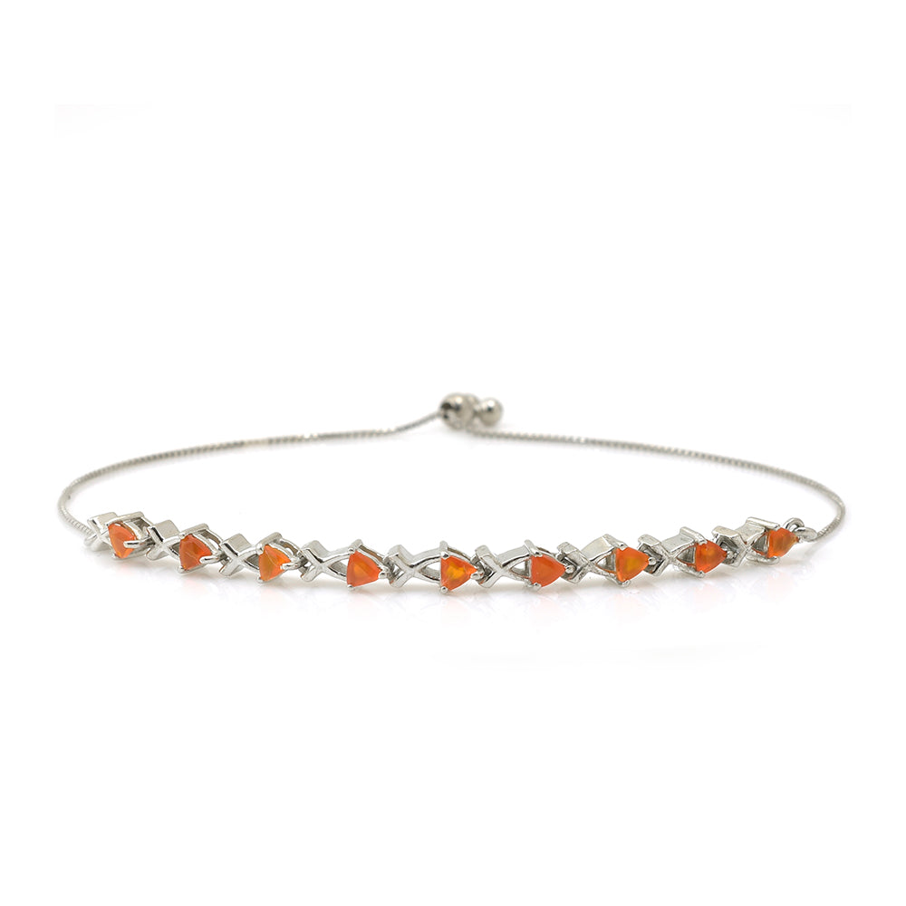 Pulseira de Prata com Ágata Vermelha  Contraste: Cabeca de Veado (800) 1 