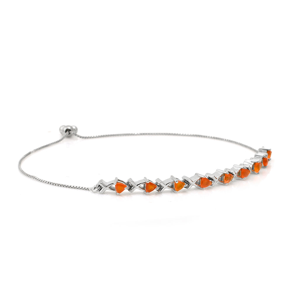Pulseira de Prata com Ágata Vermelha  Contraste: Cabeca de Veado (800) 3 