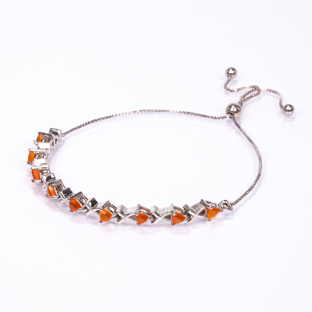 Pulseira de Prata com Ágata Vermelha  Contraste: Cabeca de Veado (800) 5 