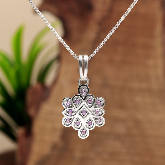 Pendente de Prata com Ametista do Brasil