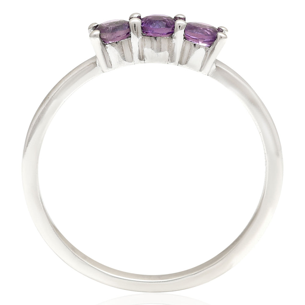 Anel de Prata com Ametista do Brasil