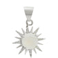 Pendente de Prata com Pedra da Lua Arco-íris e Topázio Branco