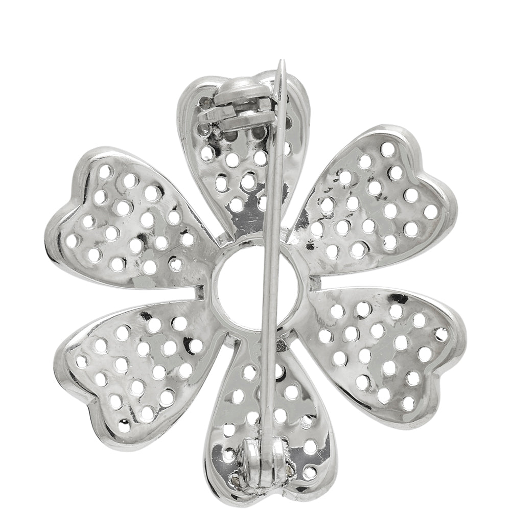 Alfinete de Prata com Pedra da Lua Arco-íris e Topázio Branco  Contraste: Cabeca de Veado (800) 4 