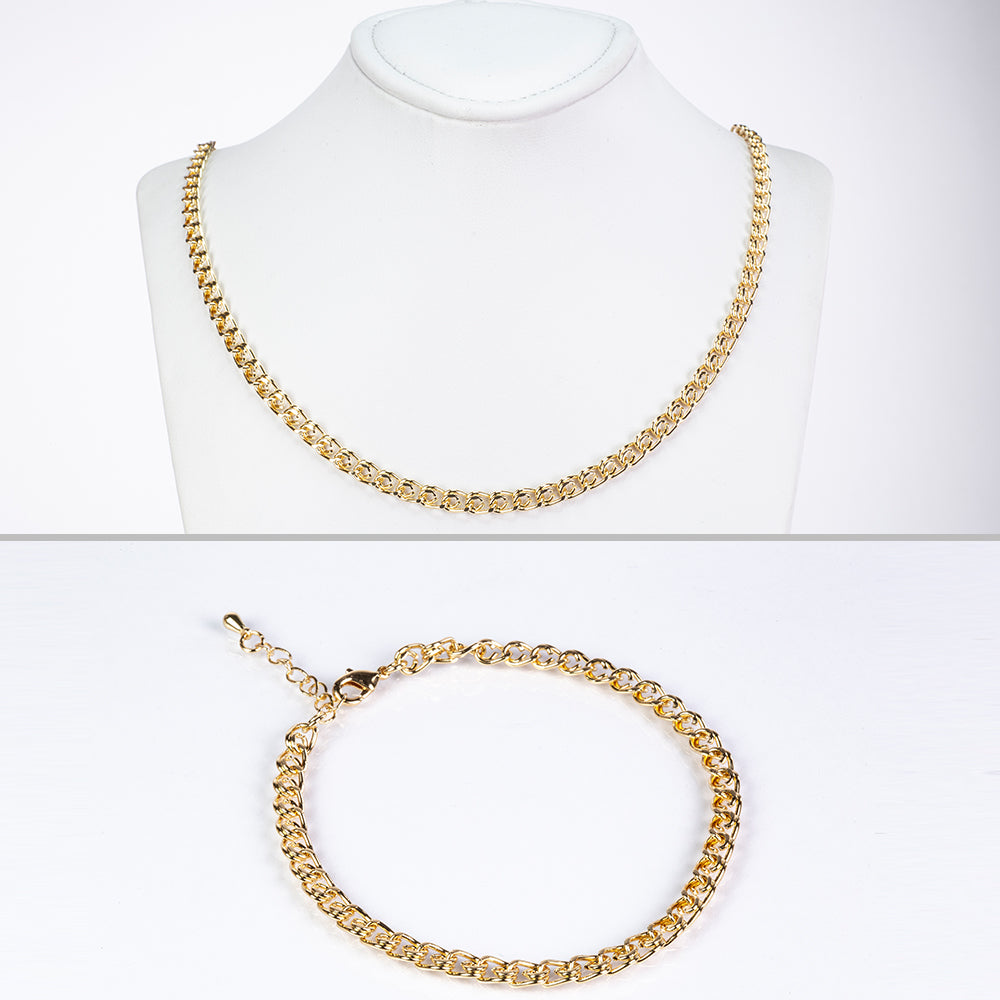 Conjunto de Liga de Ouro ( Colar+Pulseira ) 1 