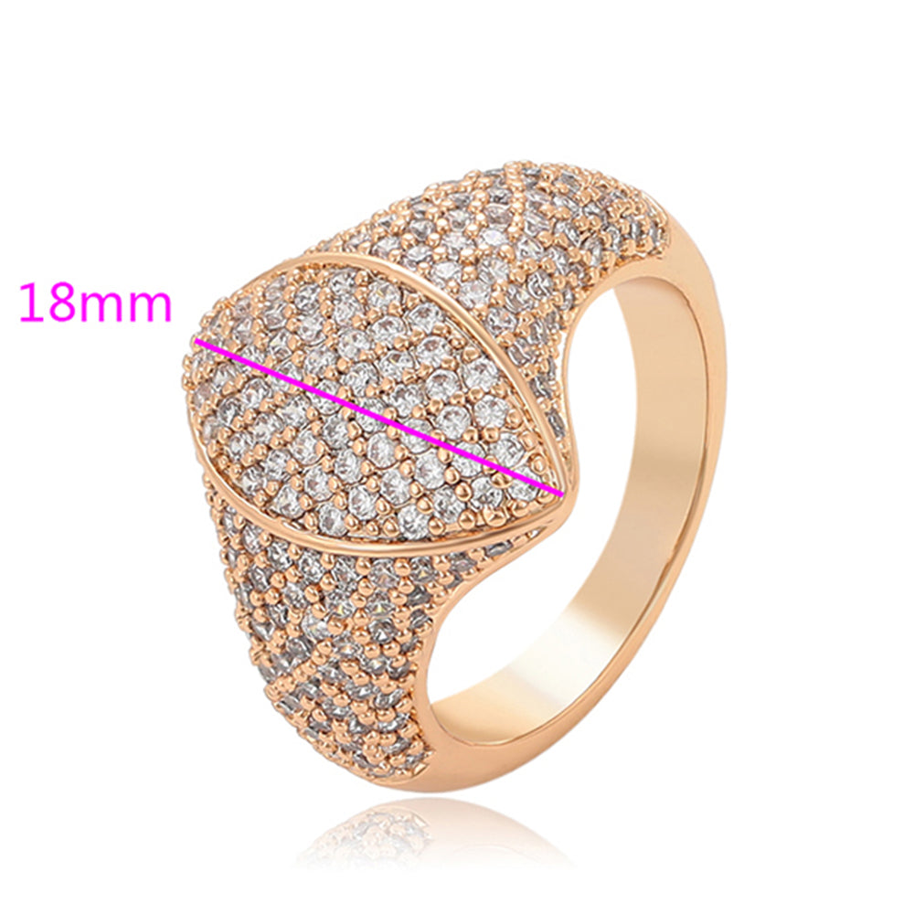 Anel de Liga de Ouro com Cristal Emporia® Branco 3 