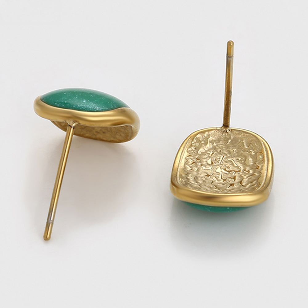 Brincos de Liga de Ouro com Cristal Emporia® Verde 6 