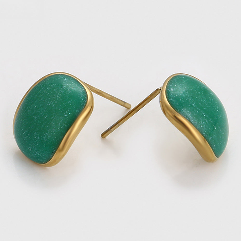 Brincos de Liga de Ouro com Cristal Emporia® Verde 7 