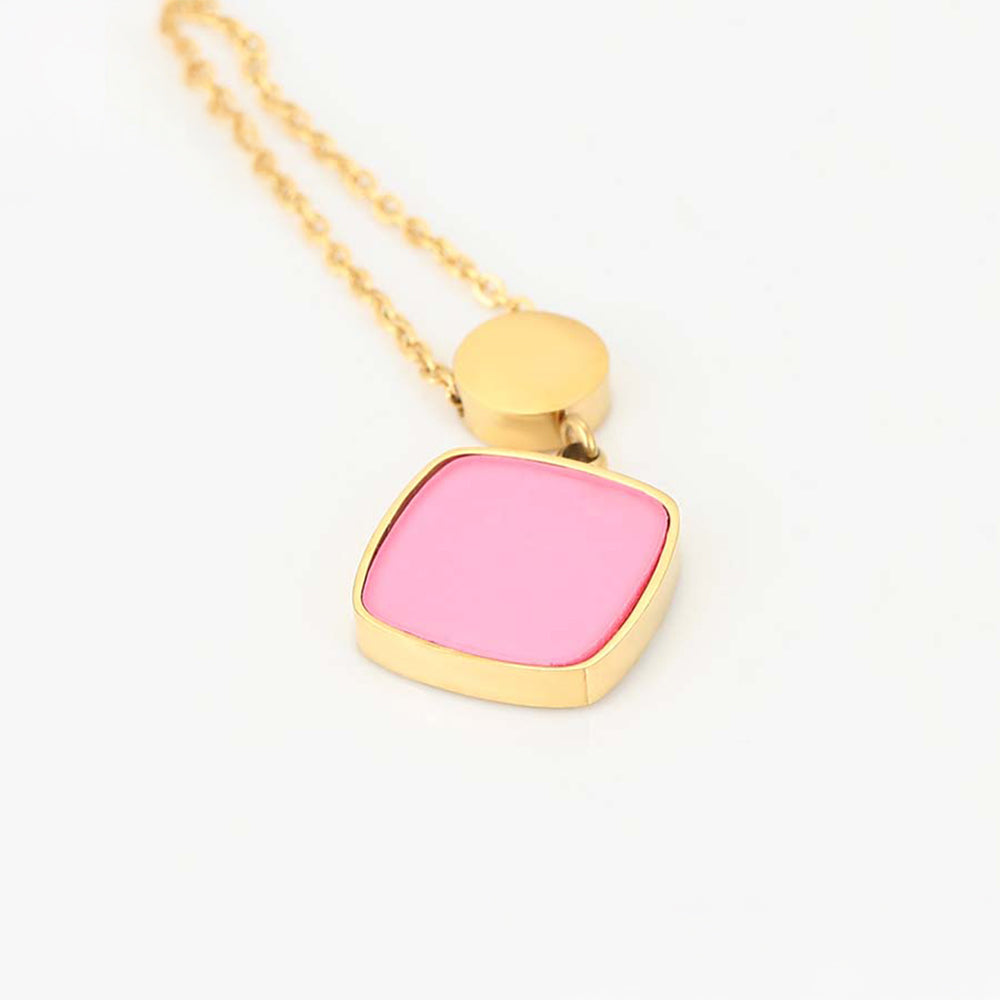 Colar de Liga de Ouro com Cristal Emporia® Rosa 3 