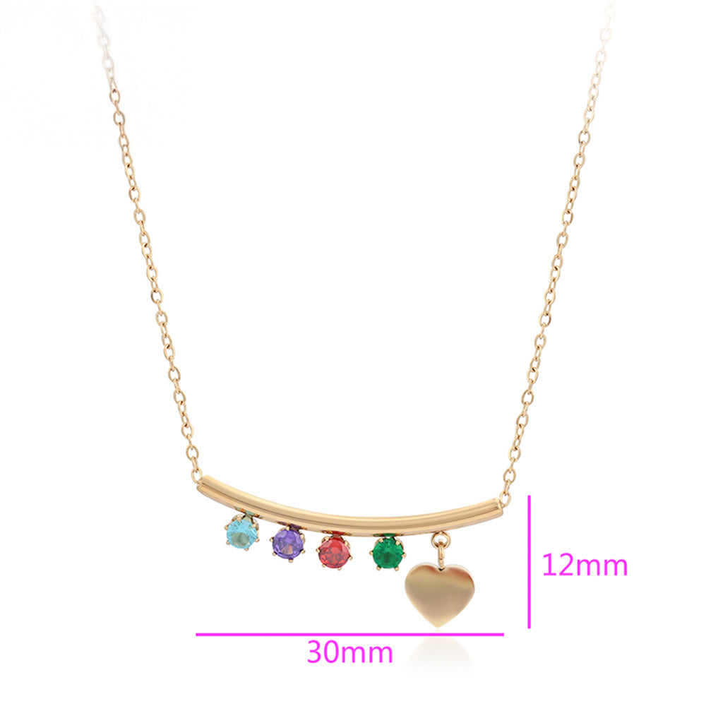 Colar de Liga de Ouro com Cristal Emporia® Vermelho e Cristal Emporia® Verde 2 