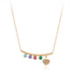 Colar de Liga de Ouro com Cristal Emporia® Vermelho e Cristal Emporia® Verde
