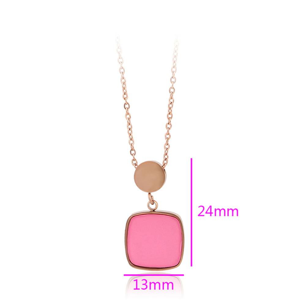 Colar de Liga de Ouro com Cristal Emporia® Rosa 2 