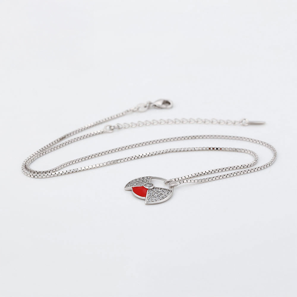 Colar de Liga de Ouro com Cristal Emporia® Vermelho