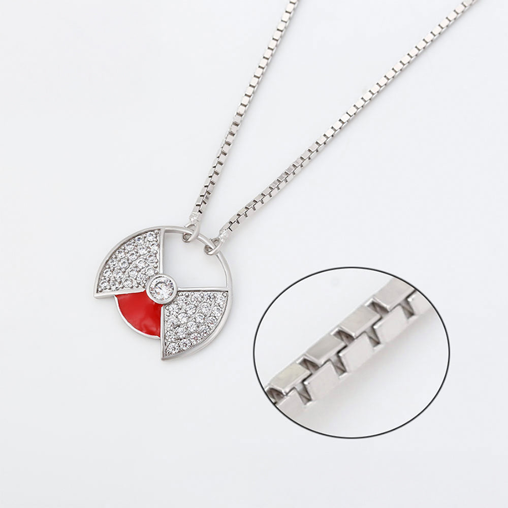 Colar de Liga de Ouro com Cristal Emporia® Vermelho 4 