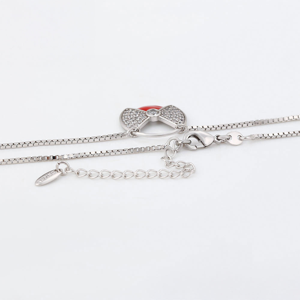 Colar de Liga de Ouro com Cristal Emporia® Vermelho