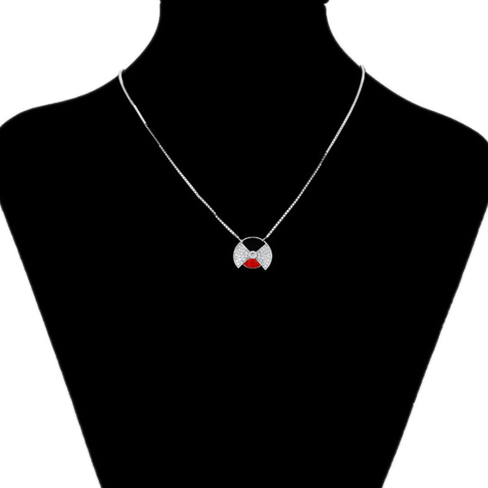 Colar de Liga de Ouro com Cristal Emporia® Vermelho 8 