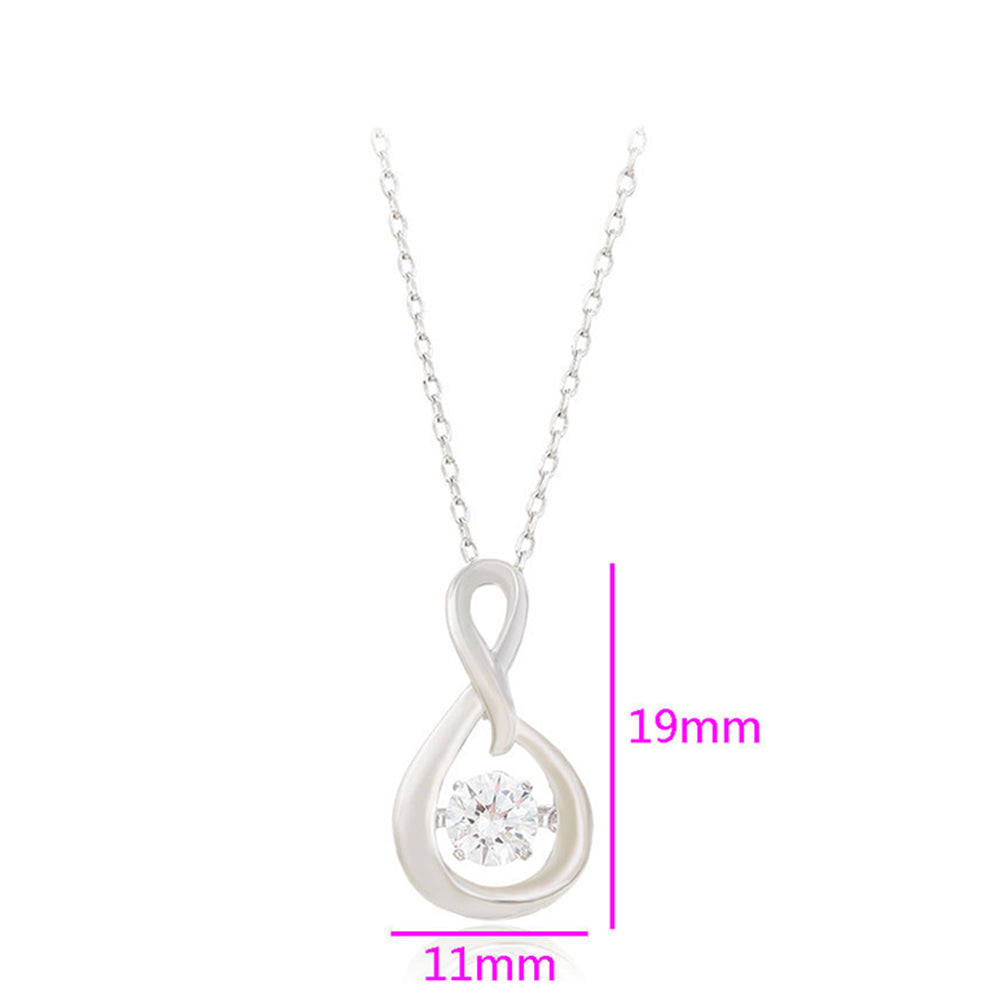 Colar de Liga de Ouro com Cristal Emporia® Branco ( Colar+Pendente ) 2 