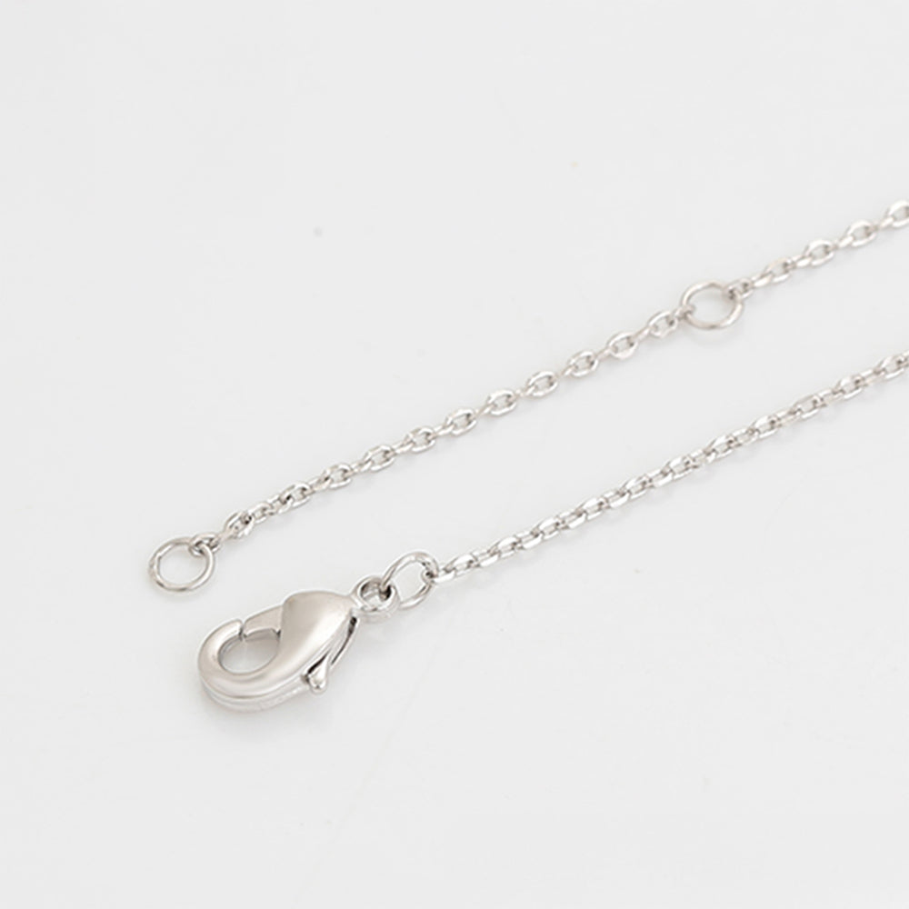 Colar de Liga de Ouro com Cristal Emporia® Branco ( Colar+Pendente ) 4 