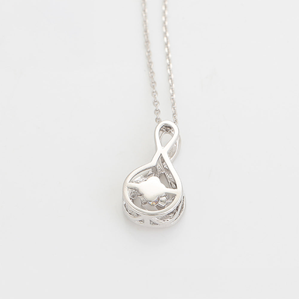 Colar de Liga de Ouro com Cristal Emporia® Branco ( Colar+Pendente ) 6 