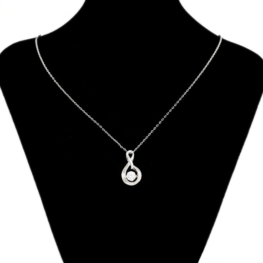 Colar de Liga de Ouro com Cristal Emporia® Branco ( Colar+Pendente ) 8 