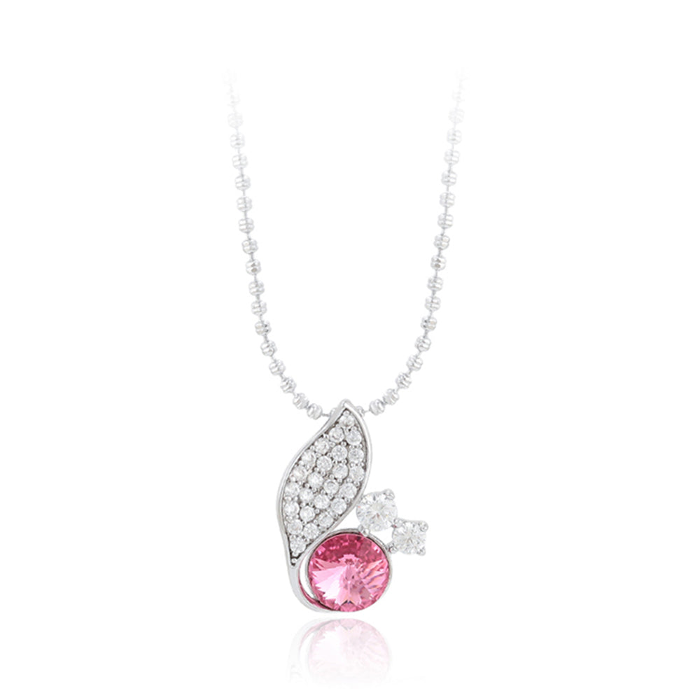 Colar de Liga de Ouro com Cristal Emporia® Rosa