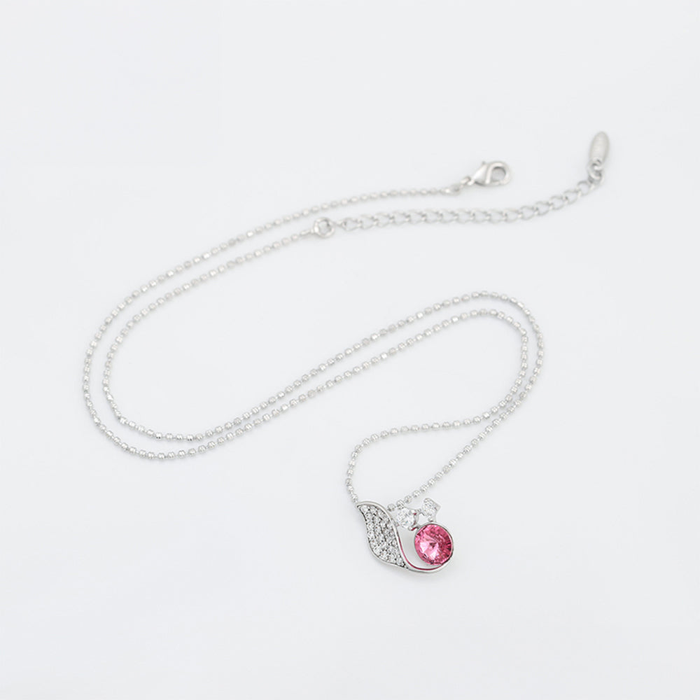 Colar de Liga de Ouro com Cristal Emporia® Rosa 3 