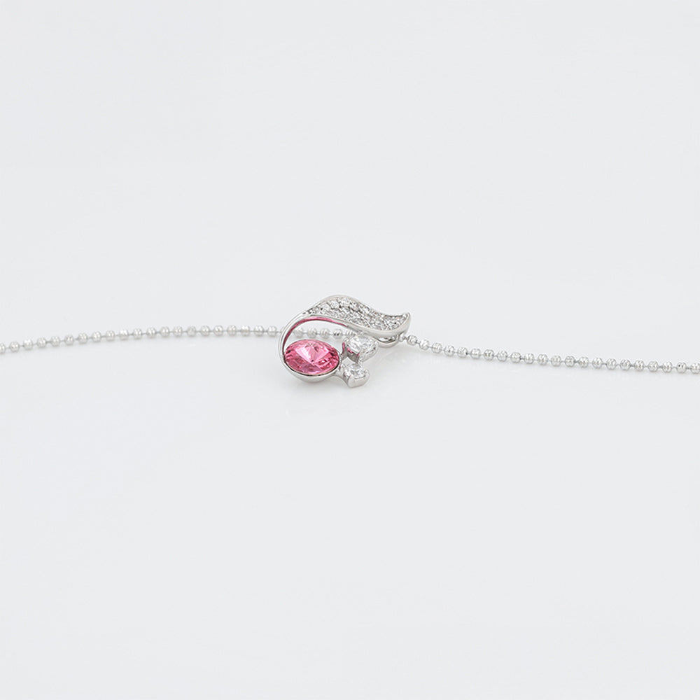 Colar de Liga de Ouro com Cristal Emporia® Rosa 5 