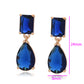 Brincos de Liga de Ouro com Cristal Emporia® Azul