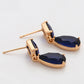 Brincos de Liga de Ouro com Cristal Emporia® Azul