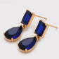 Brincos de Liga de Ouro com Cristal Emporia® Azul