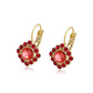 Brincos de Liga de Ouro com Cristal Emporia® Vermelho