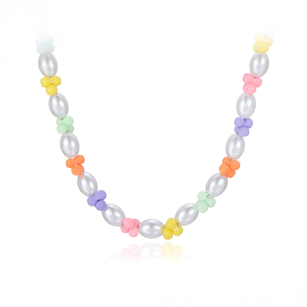 Colar de Liga de Ouro com Pérola de Vidro 2 