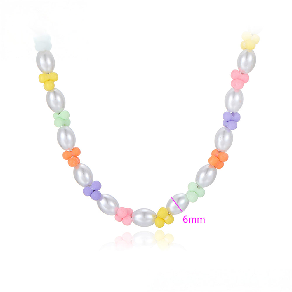 Colar de Liga de Ouro com Pérola de Vidro 3 