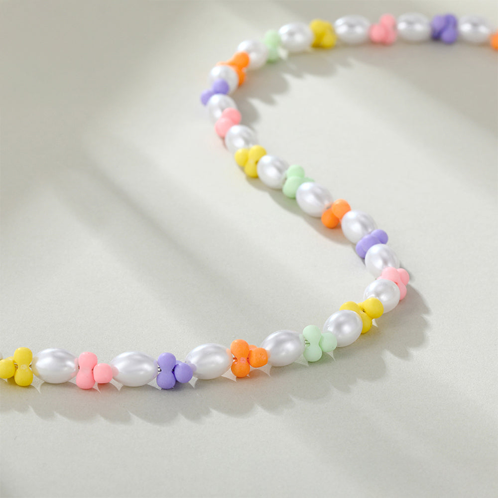 Colar de Liga de Ouro com Pérola de Vidro 1 