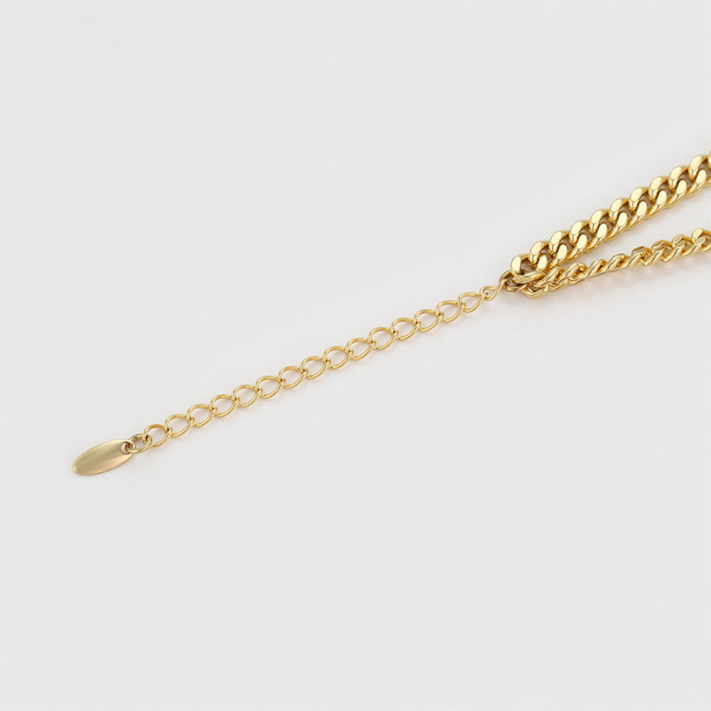 Colar de Liga de Ouro com Cristal Emporia® Vermelho e Cristal Emporia® Verde 5 