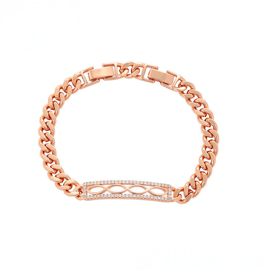 Pulseira de Liga de Ouro com Cristal Emporia® Branco