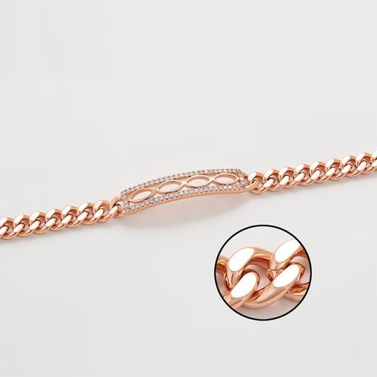 Pulseira de Liga de Ouro com Cristal Emporia® Branco