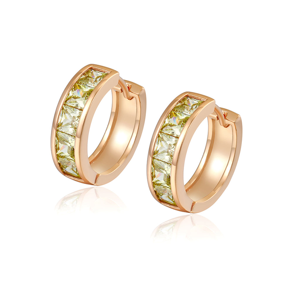 Brincos de Liga de Ouro com Cristal Emporia® Verde 2 