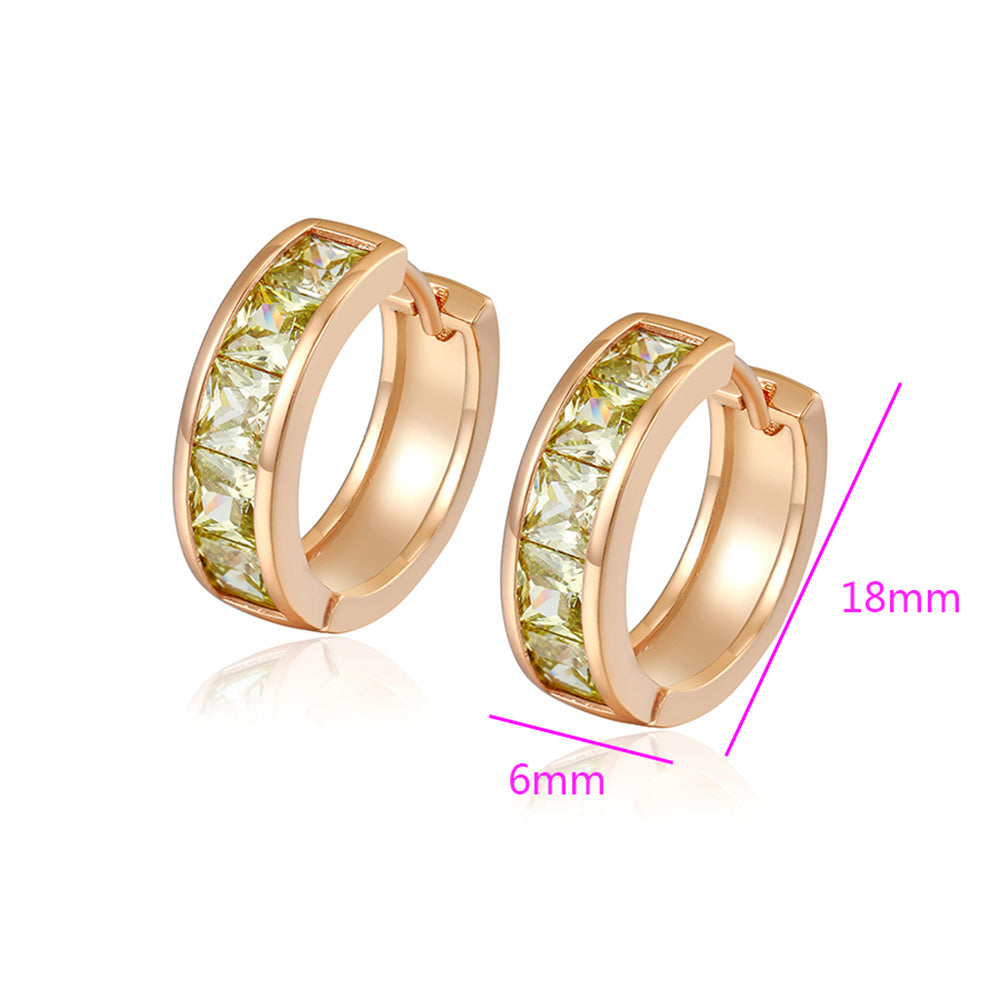 Brincos de Liga de Ouro com Cristal Emporia® Verde 3 