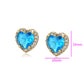 Brincos de Liga de Ouro com Cristal Emporia® Azul