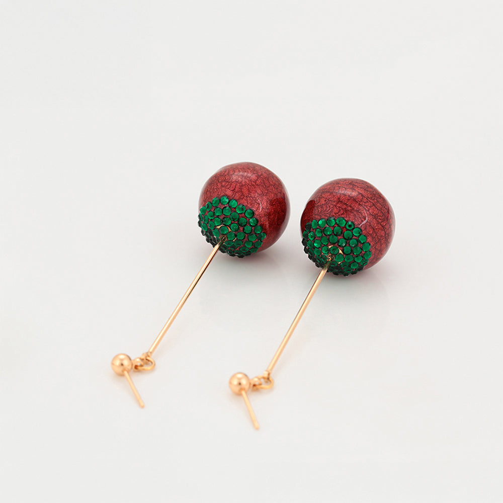 Brincos de Liga de Ouro com Cristal Emporia® Verde 6 