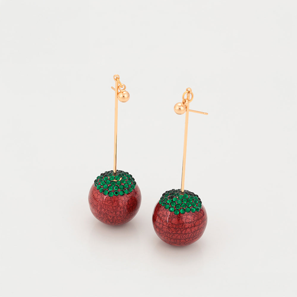 Brincos de Liga de Ouro com Cristal Emporia® Verde