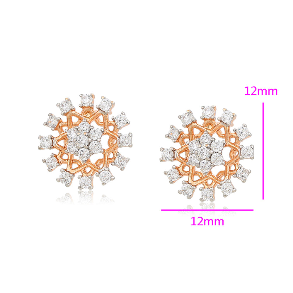 Brincos de Liga de Ouro com Cristal Emporia® Branco 2 