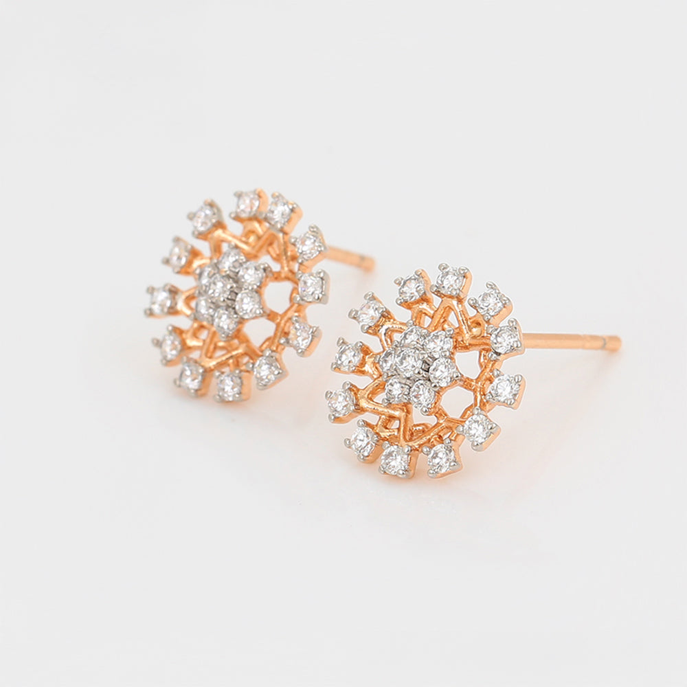 Brincos de Liga de Ouro com Cristal Emporia® Branco 5 