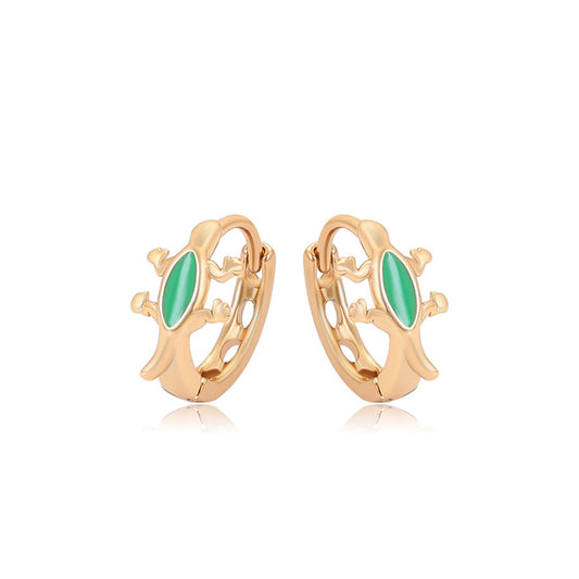 Brincos de Liga de Ouro com Cristal Emporia® Verde