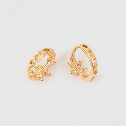 Brincos de Liga de Ouro com Cristal Emporia® Vermelho