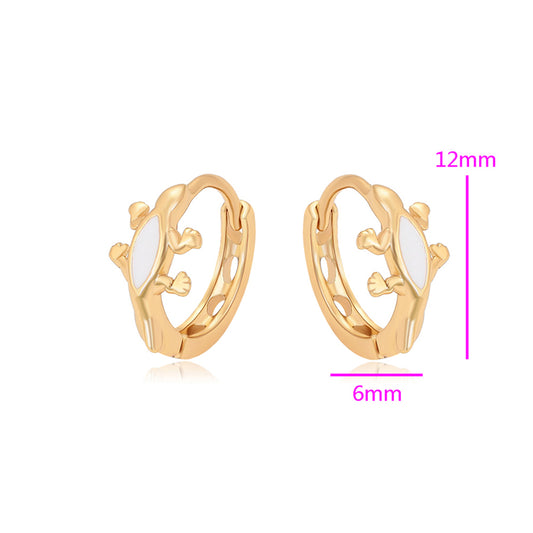 Brincos de Liga de Ouro com Cristal Emporia® Branco